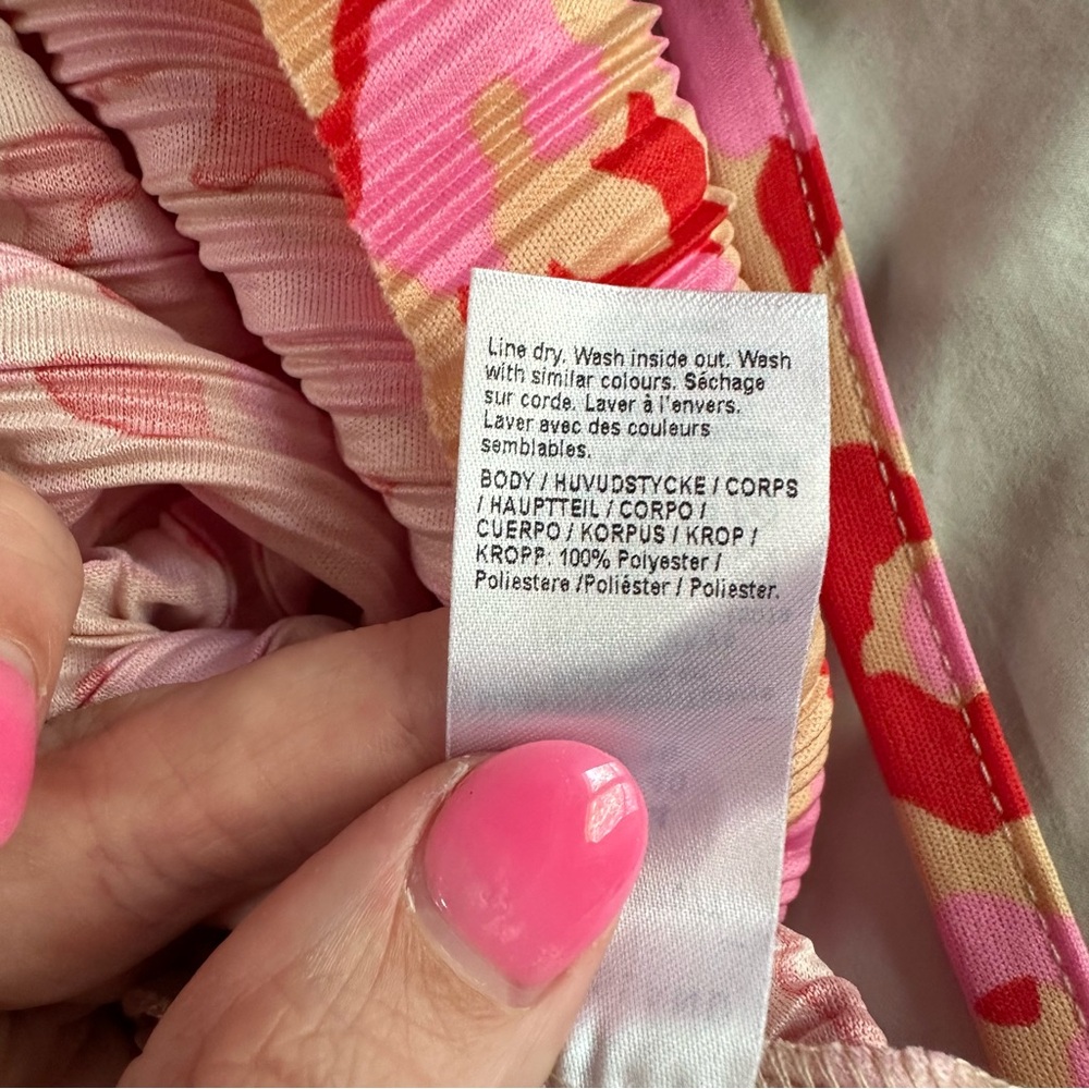 River Island Pink Leopard One Shoulder Plisse Maxi Dress NWT Women’s Size 10 - Picture 10 of 11